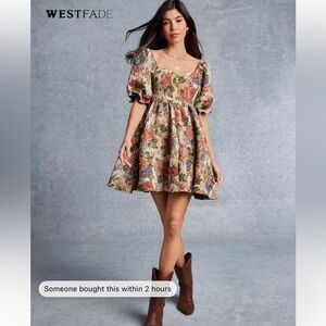 Floral Puff Sleeve Dress